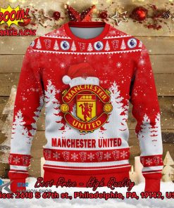 manchester united santa hat ugly christmas sweater 2 erTXC