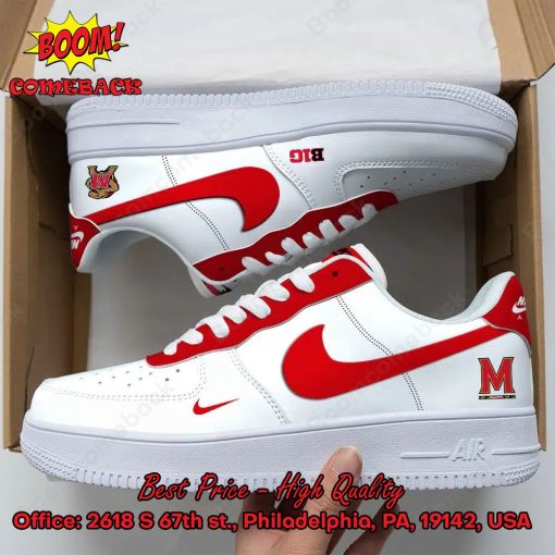 Maryland Terrapins NCAA Nike Air Force Sneakers