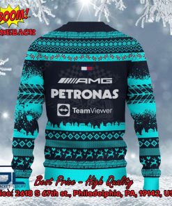 mercedes amg petronas f1 team personalized name ugly christmas sweater 3 8Llni