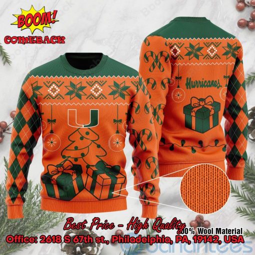 Miami Hurricanes Christmas Gift Ugly Christmas Sweater