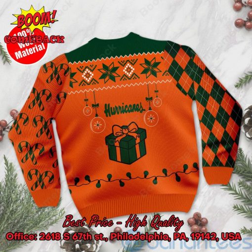 Miami Hurricanes Christmas Gift Ugly Christmas Sweater
