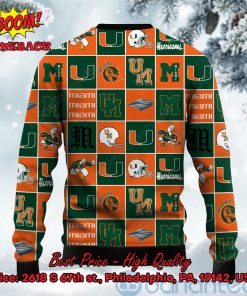 miami hurricanes logos ugly christmas sweater 3 VS5b6