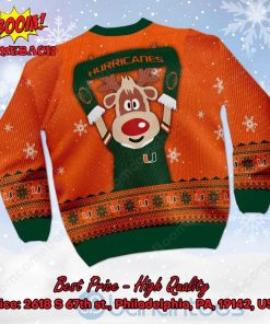 miami hurricanes reindeer ugly christmas sweater 3 ARR5X