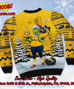 michigan wolverines grinch candy cane ugly christmas sweater 3 5vH5J