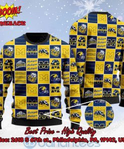 Michigan Wolverines Logos Ugly Christmas Sweater