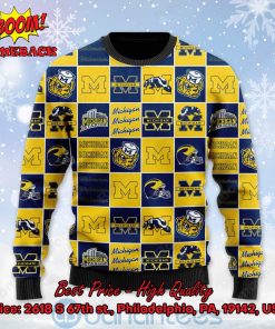 Michigan Wolverines Logos Ugly Christmas Sweater