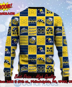 michigan wolverines logos ugly christmas sweater 3 WSeZv