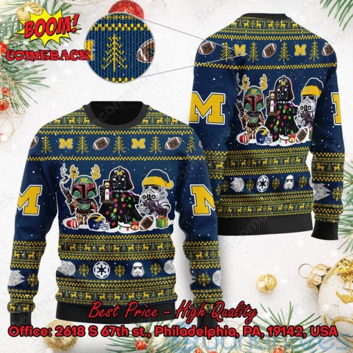 Michigan Wolverines Star Wars Ugly Christmas Sweater