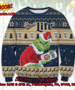 Miller Light Sneaky Grinch Ugly Christmas Sweater