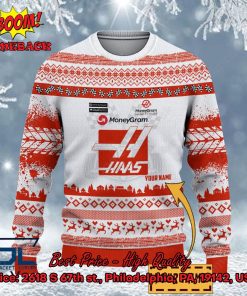 moneygram haas f1 team personalized name ugly christmas sweater 2 LVLFv