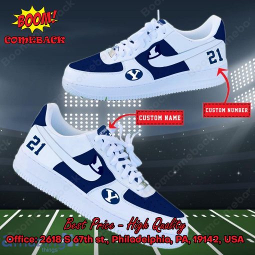 NCAA BYU Cougars Personalized Custom Nike Air Force 1 Sneakers