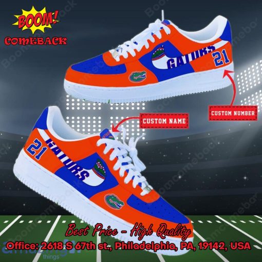 NCAA Florida Gators Personalized Custom Nike Air Force 1 Sneakers