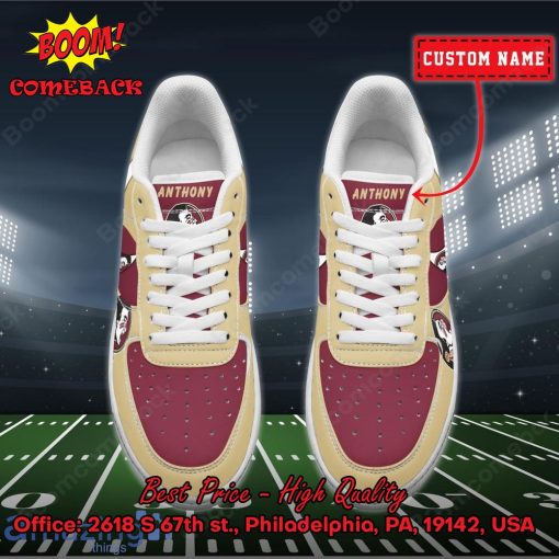 NCAA Florida State Seminoles Personalized Custom Nike Air Force 1 Sneakers