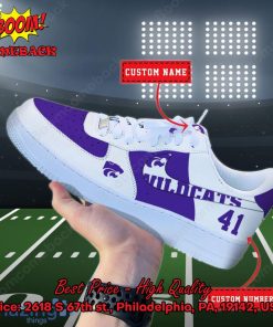 NCAA Kansas State Wildcats Personalized Custom Nike Air Force 1 Sneakers