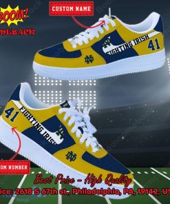 NCAA Notre Dame Fighting Irish Personalized Custom Nike Air Force 1 Sneakers