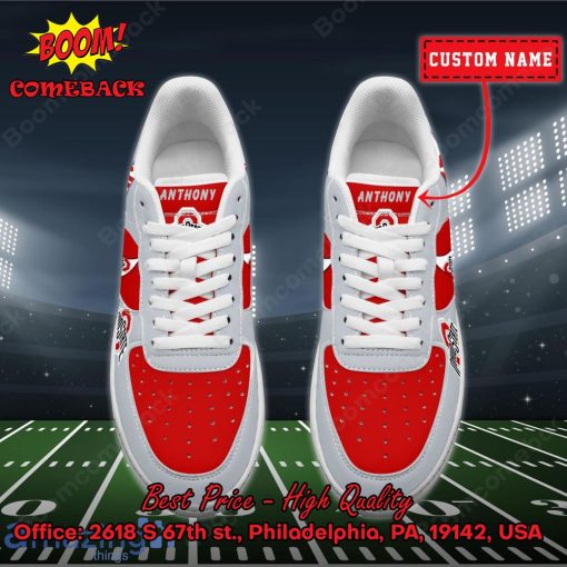 NCAA Ohio State Buckeyes Personalized Custom Nike Air Force 1 Sneakers