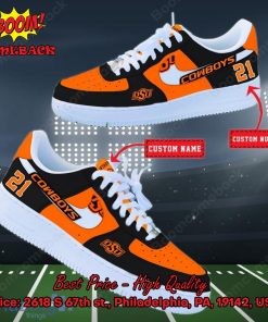 NCAA Oklahoma State Cowboys Personalized Custom Nike Air Force 1 Sneakers