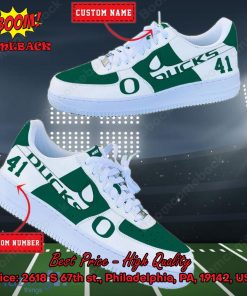 NCAA Oregon Ducks Personalized Custom Nike Air Force 1 Sneakers