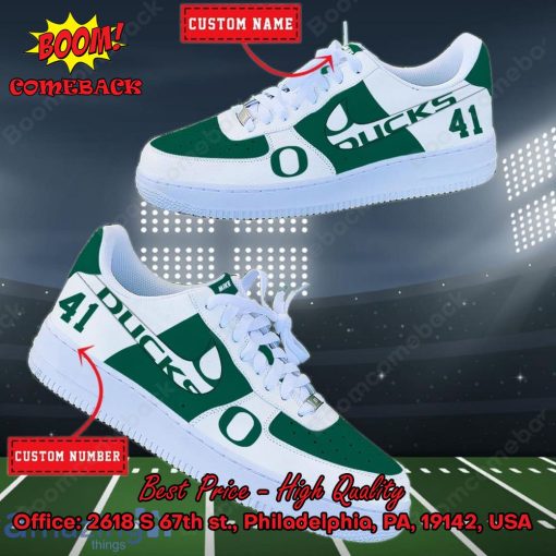 NCAA Oregon Ducks Personalized Custom Nike Air Force 1 Sneakers