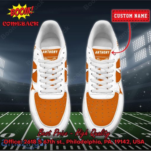 NCAA Texas Longhorns Personalized Custom Nike Air Force 1 Sneakers