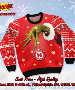nebraska cornhuskers grinch candy cane ugly christmas sweater 2 hszFk
