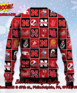 nebraska cornhuskers logos ugly christmas sweater 3 TrjmR