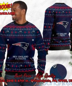 New England Patriots Big Logo Ugly Christmas Sweater