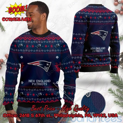 New England Patriots Big Logo Ugly Christmas Sweater