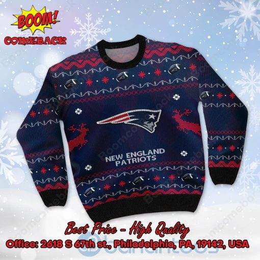 New England Patriots Big Logo Ugly Christmas Sweater