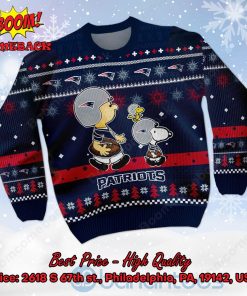 New England Patriots Charlie Brown Peanuts Snoopy Ugly Christmas Sweater