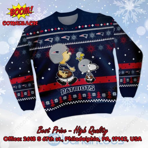 New England Patriots Charlie Brown Peanuts Snoopy Ugly Christmas Sweater