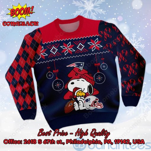 New England Patriots Peanuts Snoopy Ugly Christmas Sweater