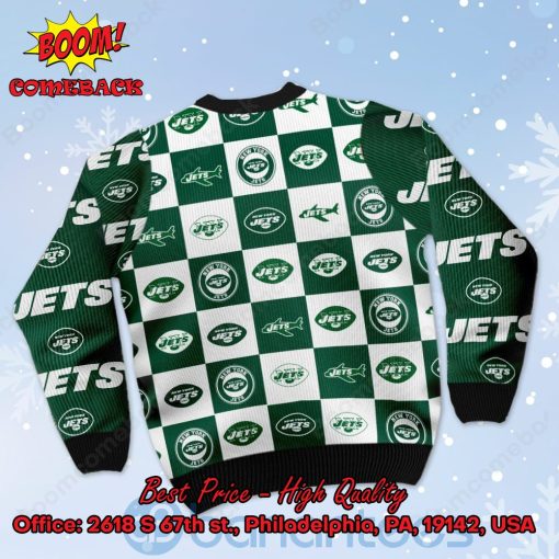 New York Jets Logos Ugly Christmas Sweater