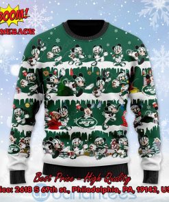 new york jets mickey mouse postures style 2 ugly christmas sweater 2 aLFFH