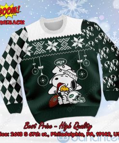 new york jets peanuts snoopy ugly christmas sweater 2 4qe5t