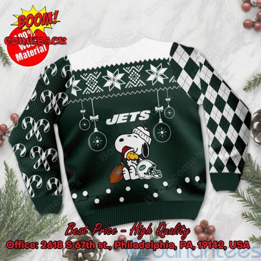 New York Jets Peanuts Snoopy Ugly Christmas Sweater