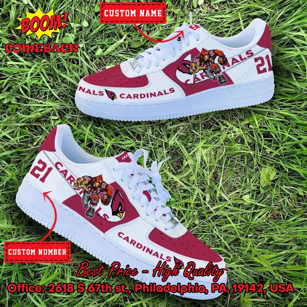 NFL Arizona Cardinals Mascot Personalized Nike Air Force Sneakers