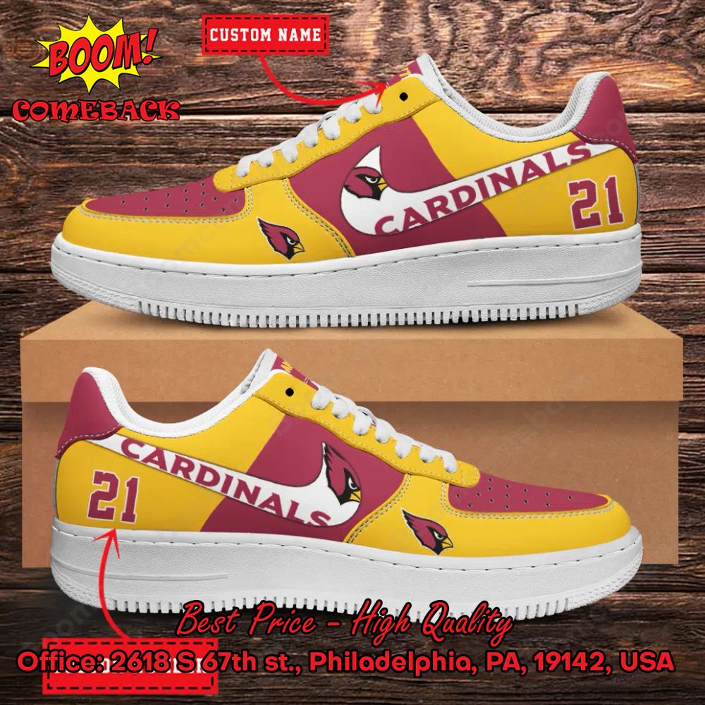 NFL Arizona Cardinals Personalized Nike Air Force Sneakers