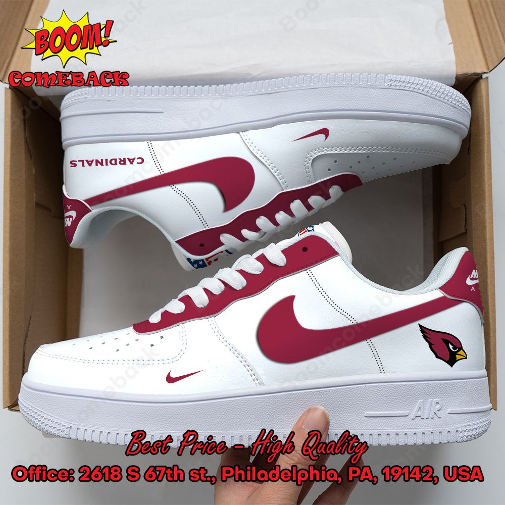 NFL Arizona Cardinals White Nike Air Force Sneakers