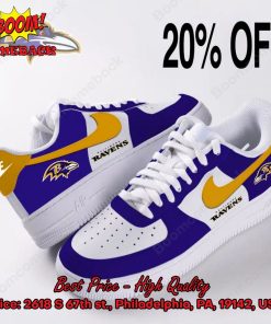 NFL Baltimore Ravens Logo Nike Air Force Sneakers