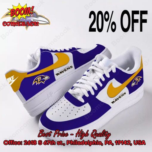 NFL Baltimore Ravens Logo Nike Air Force Sneakers