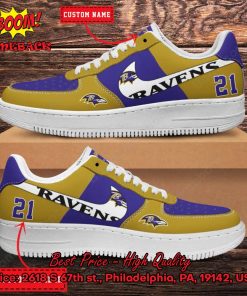 NFL Baltimore Ravens Personalized Nike Air Force Sneakers