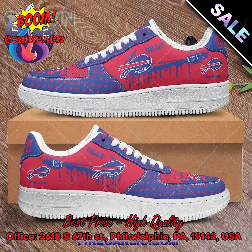 Buffalo Bills Mascot Logo NFL Football Custom Nike Air Force 1 Low