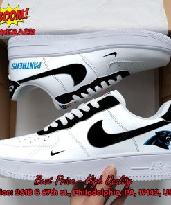 NFL Carolina Panthers White Nike Air Force Sneakers