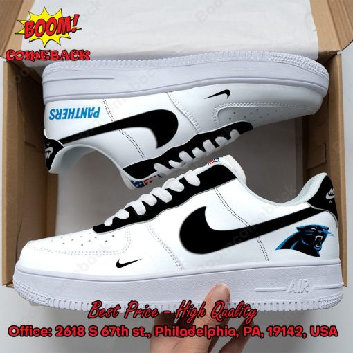 NFL Carolina Panthers White Nike Air Force Sneakers