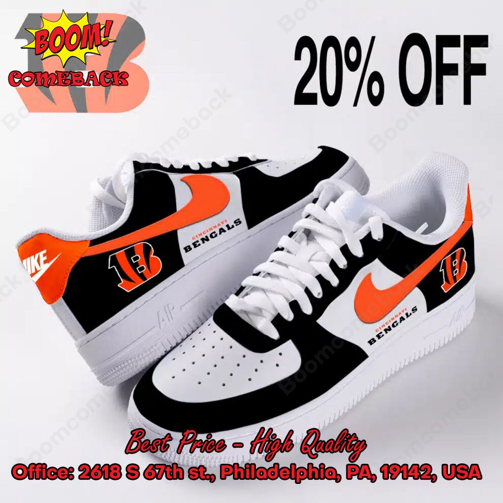 NFL Cincinnati Bengals Logo Nike Air Force Sneakers