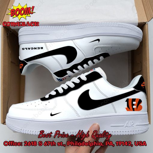 NFL Cincinnati Bengals White Nike Air Force Sneakers