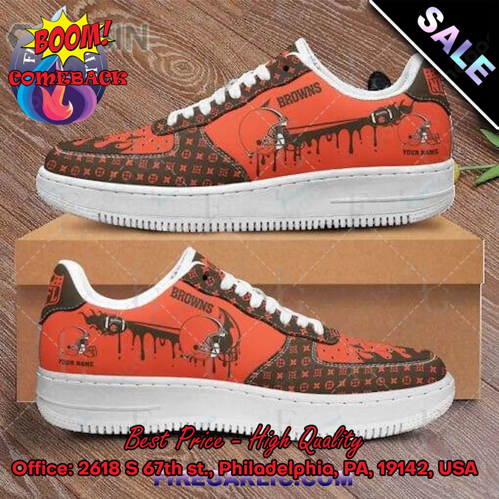 cleveland browns custom air force 1 shoe nike