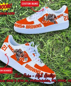 NFL Cleveland Browns Mascot Personalized Nike Air Force Sneakers
