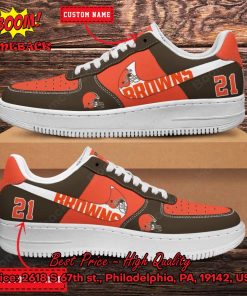 NFL Cleveland Browns Personalized Nike Air Force Sneakers